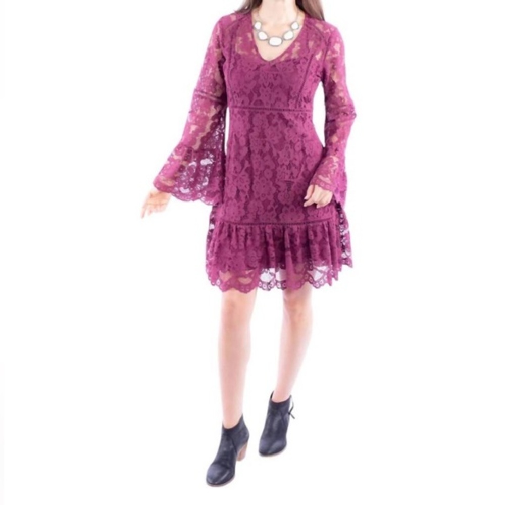 NWOT SCULLY LACE LONG BELL SLEEVE DRESS - Size Large SKU:151
